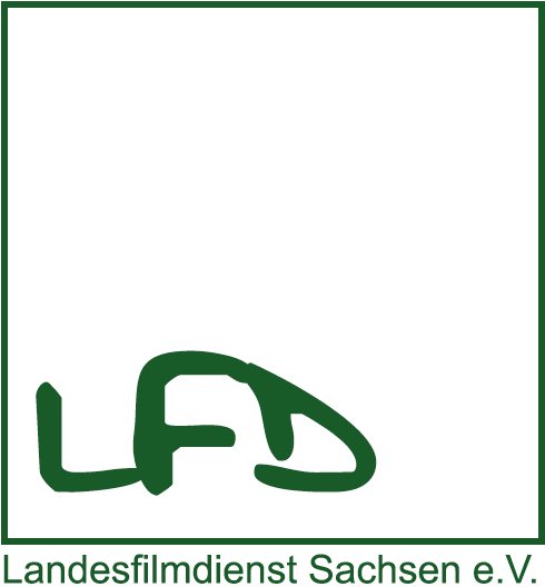 Das Logo des Landesfilmdienst Sachsen e.V.: Ein weißes Rechteck mit grünem Rand, darauf in grünen Großbuchstaben LFD.